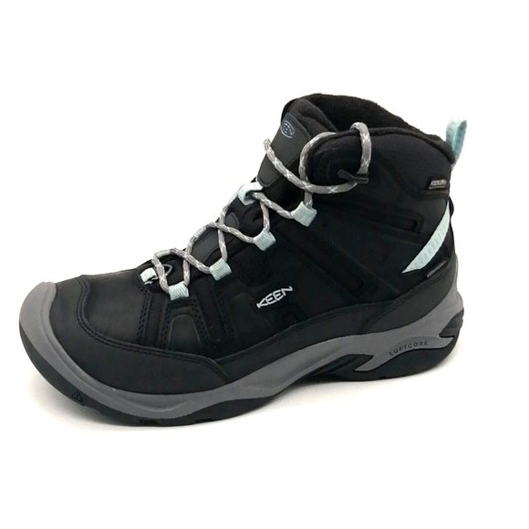 Keen Shoes Keen Womens Boots Circadia Black Mid Polar Hiking Lace Up Waterproof 8 Wide New
